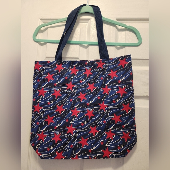 xxx Handbags - Handmade Blue/red/white Cotton Tote Bag